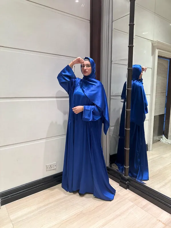 Blue_Satin_Luxe_Abaya_Set_With_Inner_Slit_Matching_Hijab