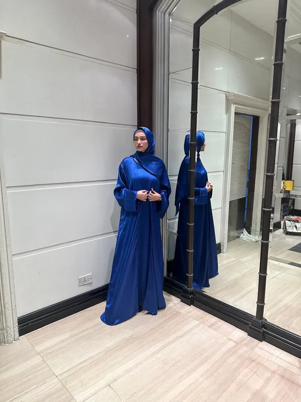 Blue_Satin_Luxe_Abaya_Set_With_Inner_Slit_Matching_Hijab