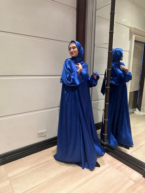 Blue_Satin_Luxe_Abaya_Set_With_Inner_Slit_Matching_Hijab
