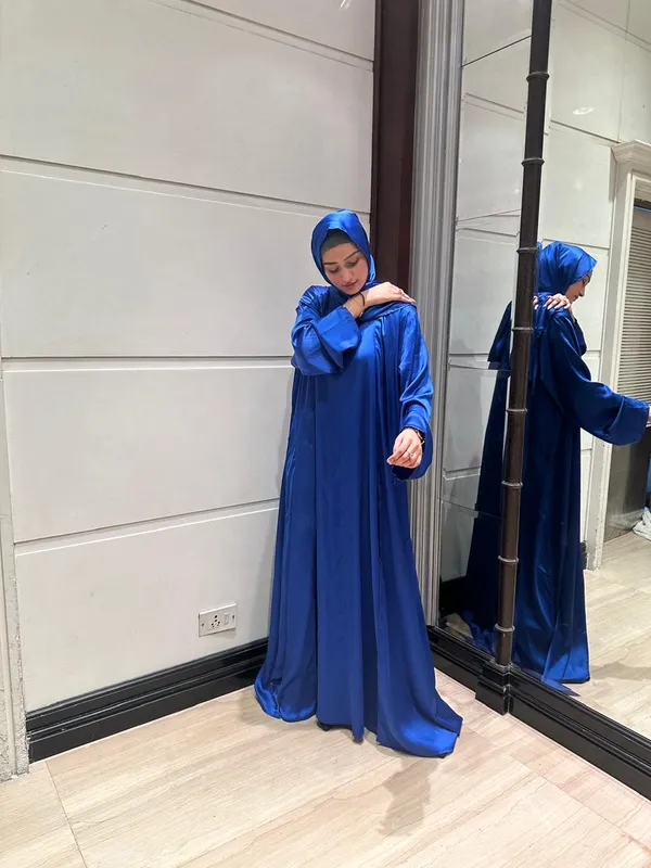 Blue_Satin_Luxe_Abaya_Set_With_Inner_Slit_Matching_Hijab