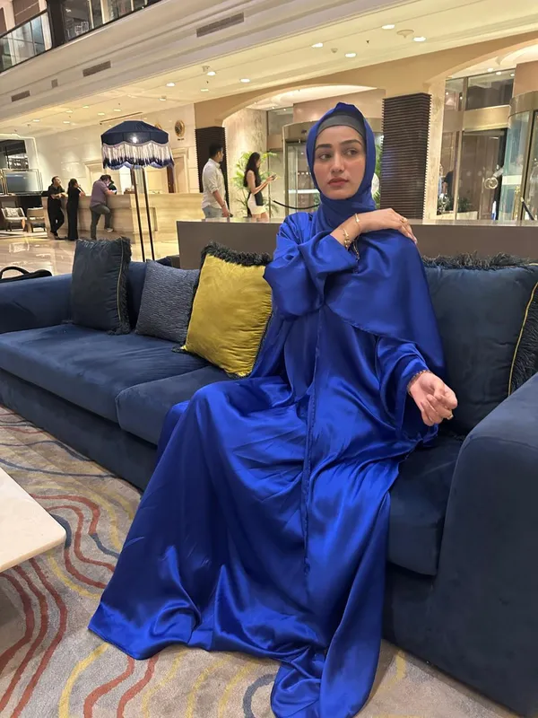 Blue_Satin_Luxe_Abaya_Set_With_Inner_Slit_Matching_Hijab