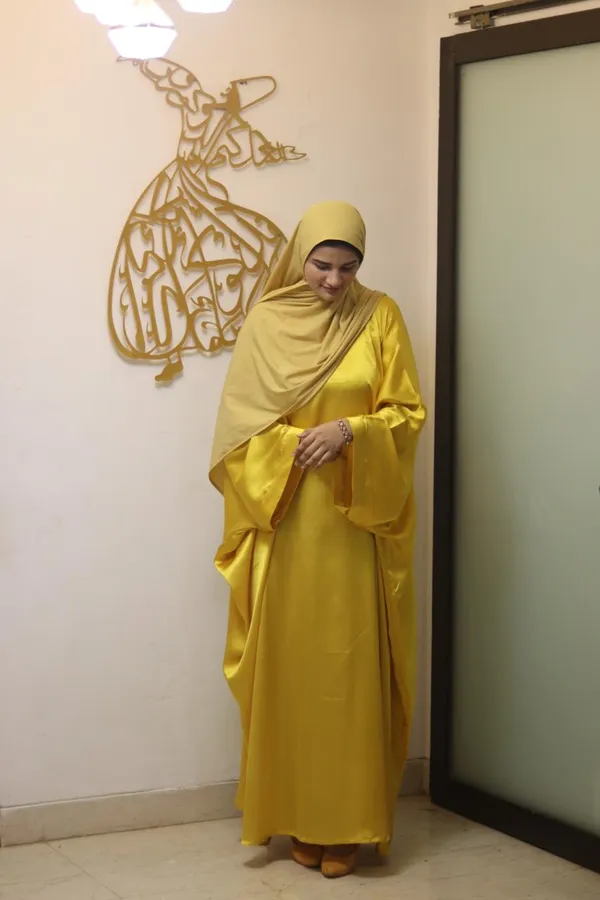 Lime_Butterfly_Abaya_With_Attached_Inner_Belt_For_Women