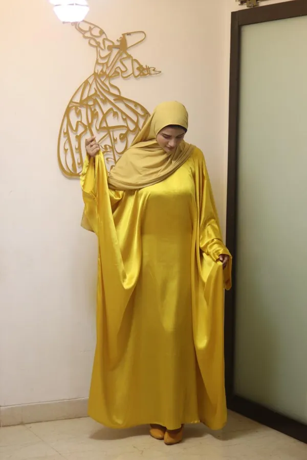 Lime_Butterfly_Abaya_With_Attached_Inner_Belt_For_Women