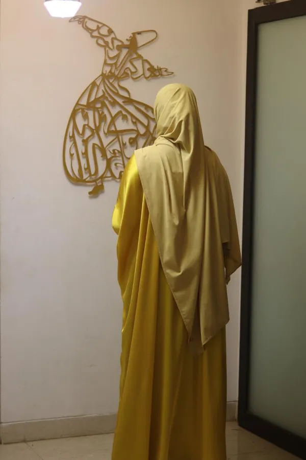 Lime_Butterfly_Abaya_With_Attached_Inner_Belt_For_Women