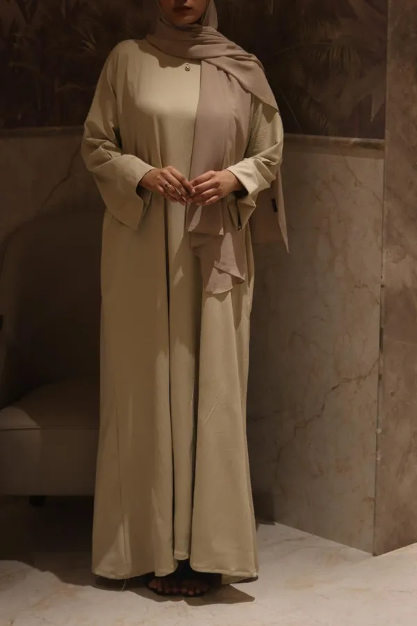Beige_Cy_Fabric_Full_Sleeves_Inner_Slit_Dress_For_Women