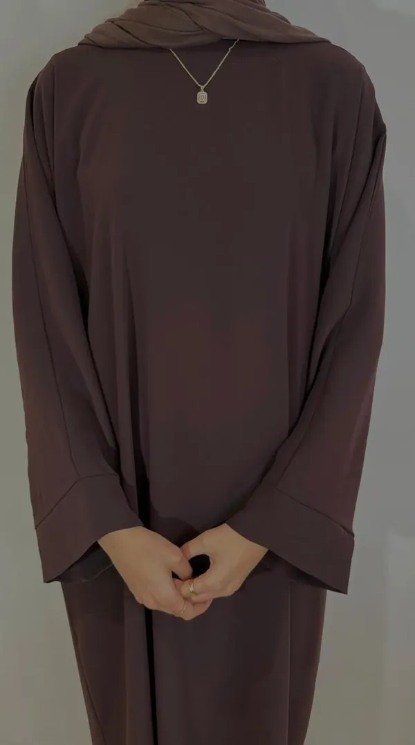 Cocoa_Cy_Fabric_Smart_Abaya_With_Pockets_And_Zip_For_Women