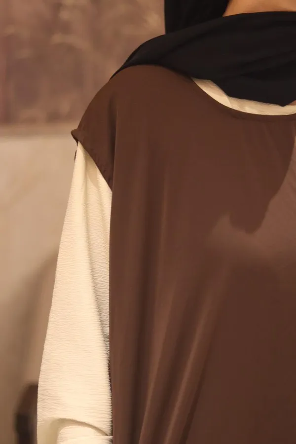 Brown_Nida_Sleeveless_Slit_Inner_For_Women