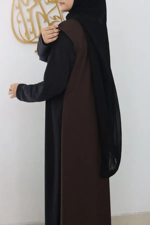 Brown_Black_Nida_Reversible_Sleeveless_Inner_Slit_Dress_For_Women