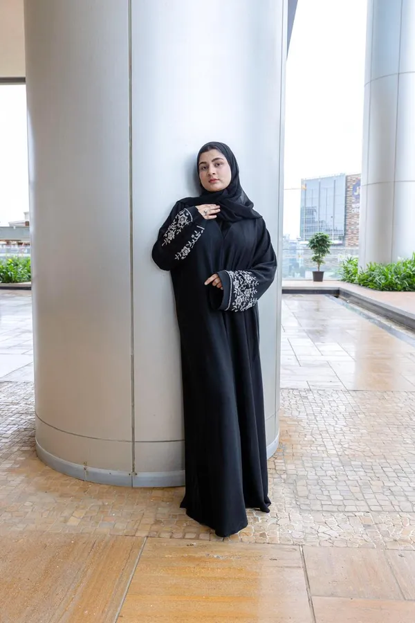 Black_Handwork_Stone_Abaya_With_Hijab_For_Women