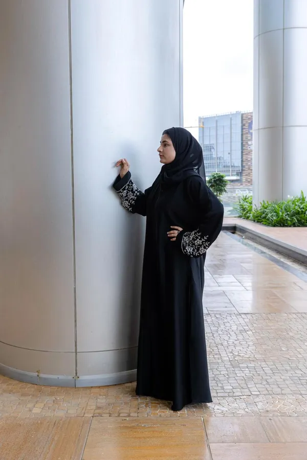 Black_Handwork_Stone_Abaya_With_Hijab_For_Women
