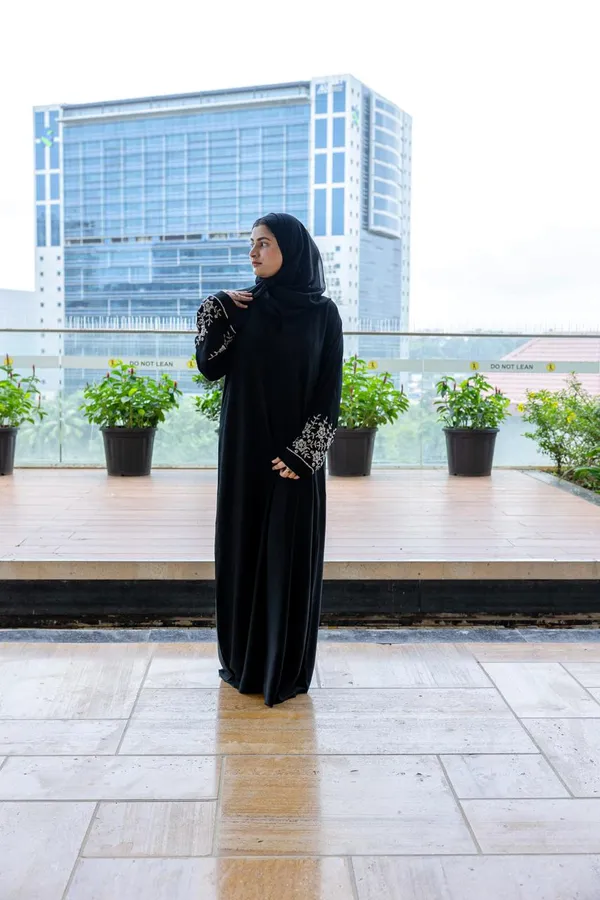 Black_Handwork_Stone_Abaya_With_Hijab_For_Women