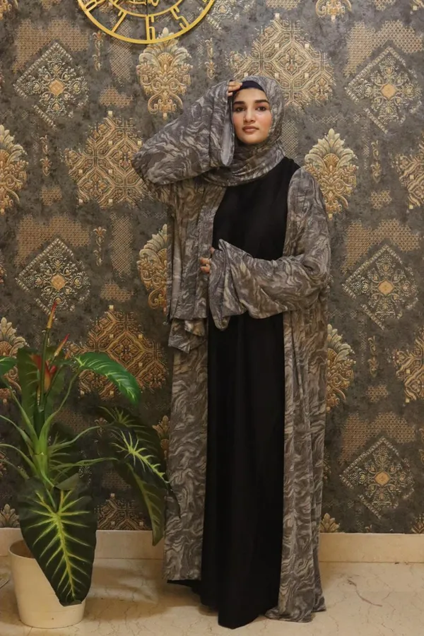 Grey_Shimmery_Marble_3-Piece_Abaya_Set_With_Inner_Slit_Hijab_For_Women