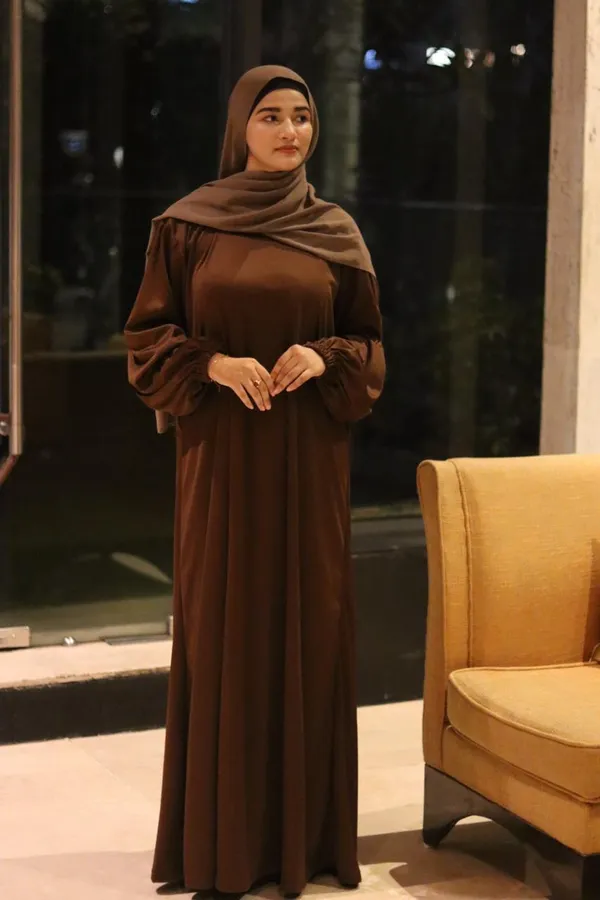Brown_Satin_Classic_Full_Length_Abaya_For_Women