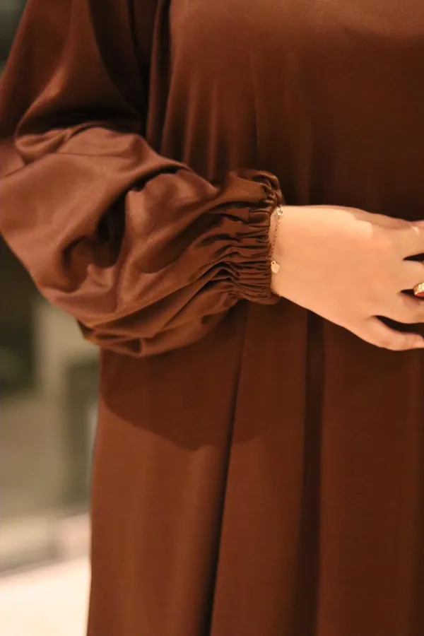 Brown_Satin_Classic_Full_Length_Abaya_For_Women