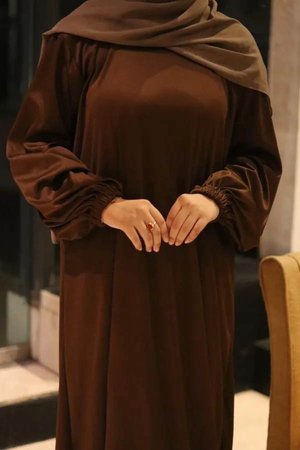 Brown_Satin_Classic_Full_Length_Abaya_For_Women