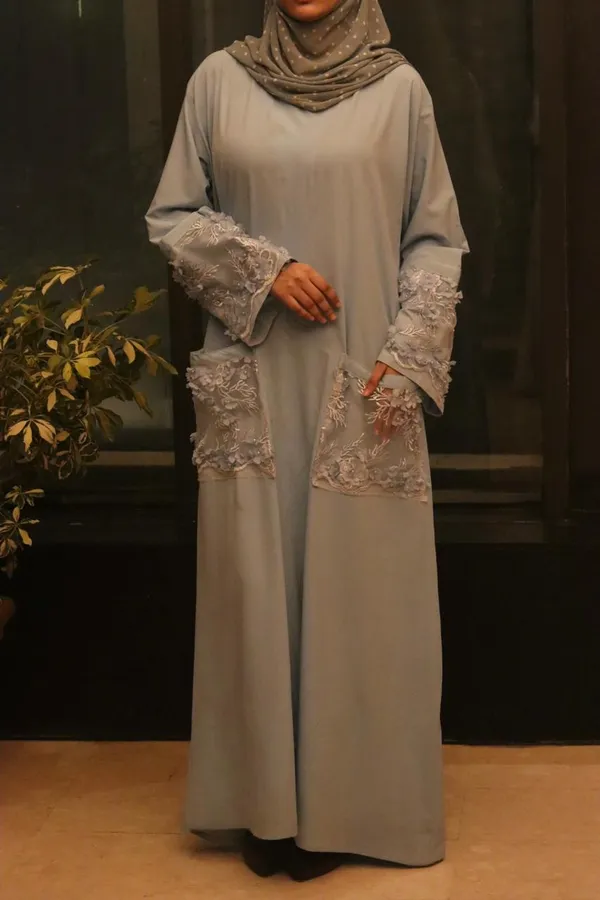 Soft_Blue_Embroidered_Pocket_Coat_Abaya_For_Women