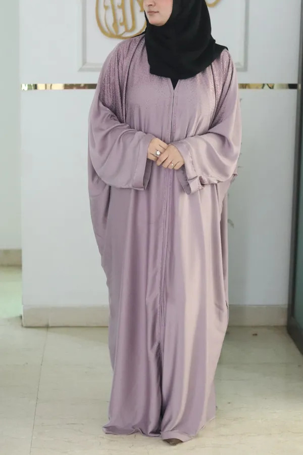 Mauve_Pearl_Embellished_Abaya_With_Hijab_For_Women