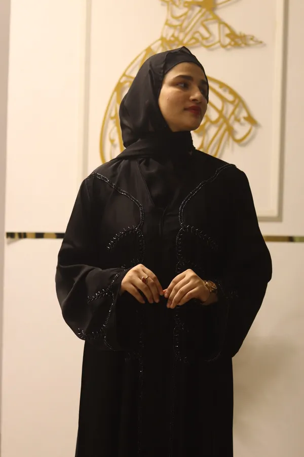 Black_Beaded_Handwork_Abaya_With_Hijab_For_Women