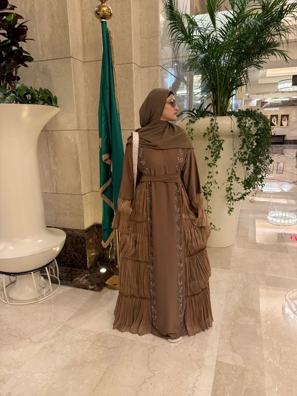 Brown_Nida_Handwork_Abaya_With_Hijab_For_Women