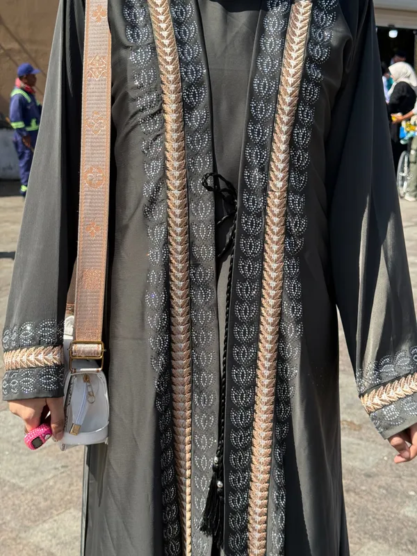 Black_Rhinestone_Stonework_Abaya_With_Hijab_For_Women