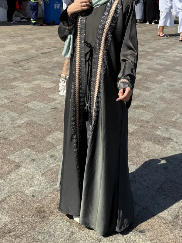 Black_Rhinestone_Stonework_Abaya_With_Hijab_For_Women