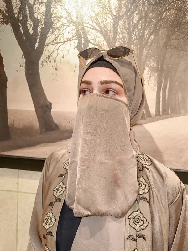 Brown_Rhinestone_Stonework_Elisa_Abaya_With_Hijab_And_Niqab
