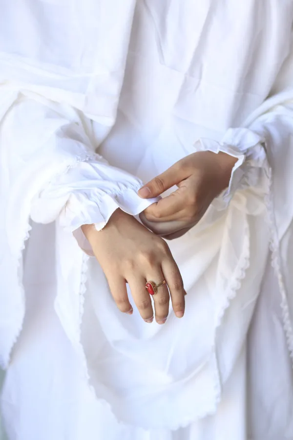 White_Two-Piece_Jilbab_With_Skirt_For_Women