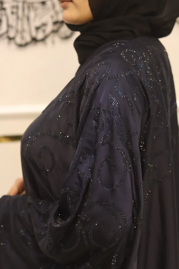 Blue_Tik_Tok_Fabric_Dubai_Style_Abaya_With_Hijab_For_Women