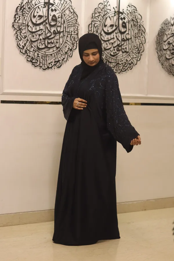 Blue_Tik_Tok_Fabric_Dubai_Style_Abaya_With_Hijab_For_Women