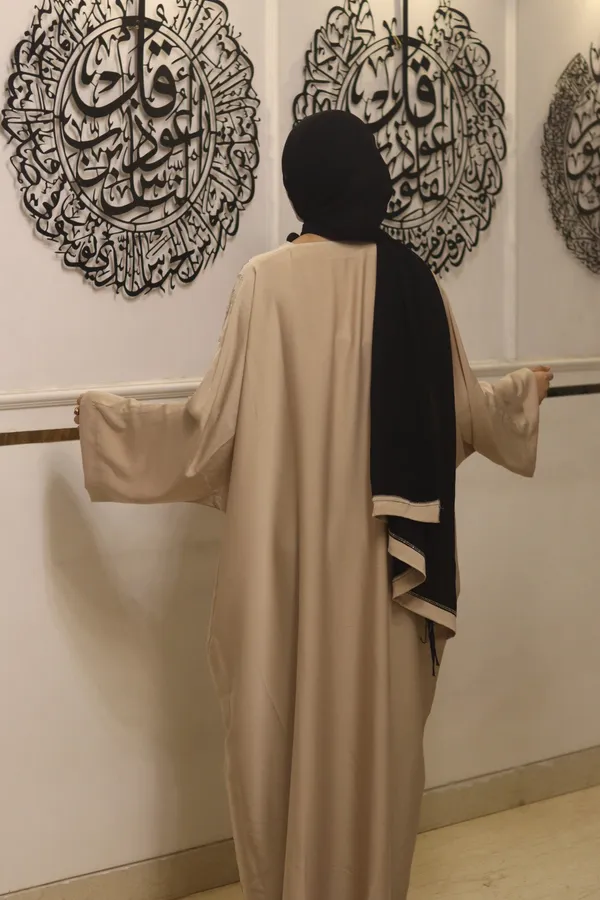 Beige_Nida_Dubai_Style_Kaftan_Abaya_With_Hijab_For_Women