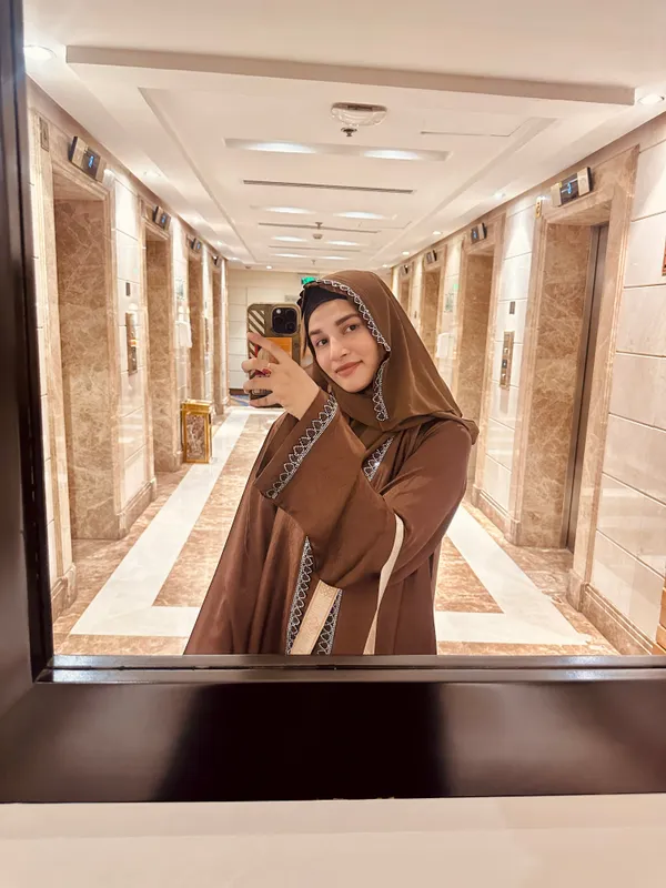 Brown_Nida_Stonework_Abaya_With_Hijab_For_Women
