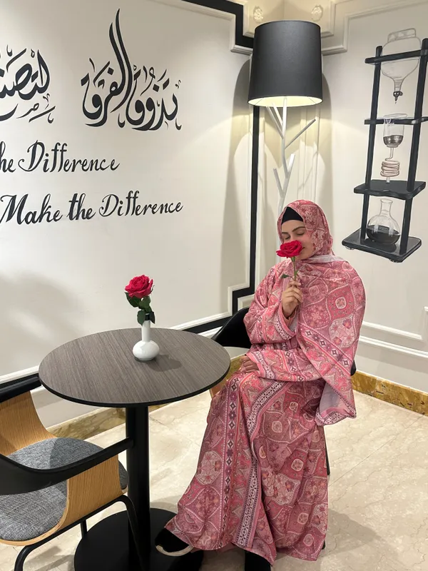 Pink_Full_Set_Abaya_With_Matching_Hijab_And_Inner_Slit_For_Women