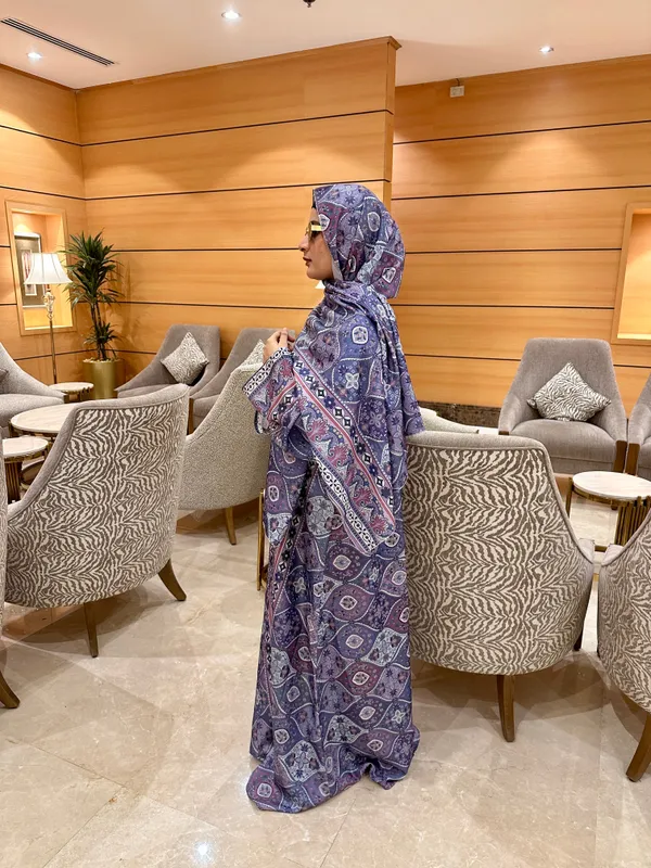Lilac_Nida_Full_Set_Abaya_With_Matching_Hijab_For_Women
