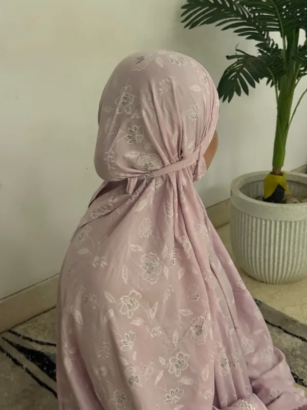 Lavender_Rayon_Cotton_Modest_Mid_Length_One_Piece_For_Women