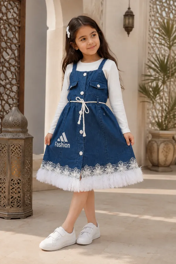 Blue_Cotton_Feather_Pinafore_Dress_For_Girls