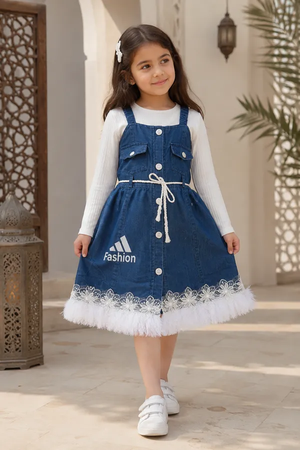 Blue_Cotton_Feather_Pinafore_Dress_For_Girls