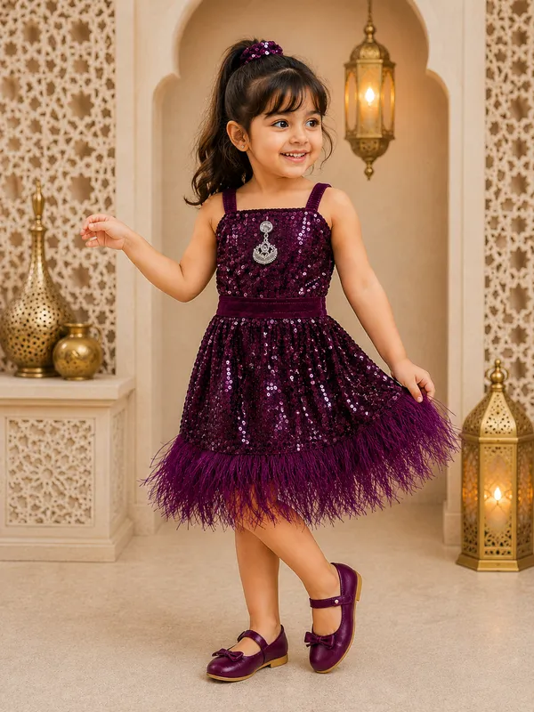 Plum_Shimmer_Dress_For_Girls