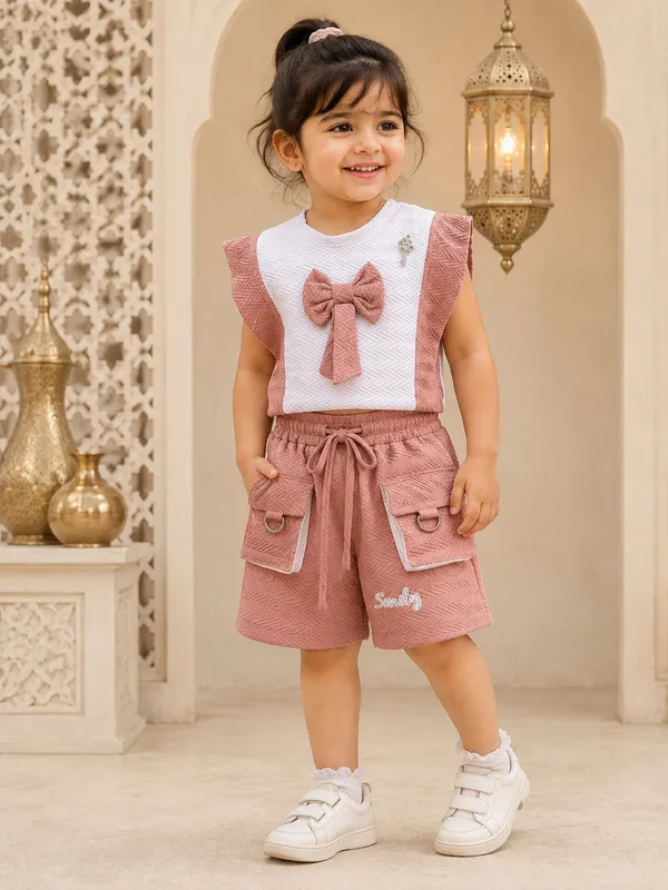 Pink_Bow_Cargo_Co-Ord_Set_For_Girls