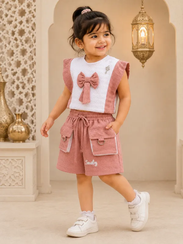 Pink_Bow_Cargo_Co-Ord_Set_For_Girls