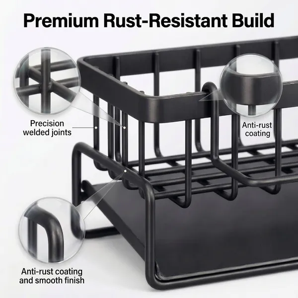 Kitchen_Sink_Caddy_Organizer_With_Drain_Tray_And_Towel_Bar