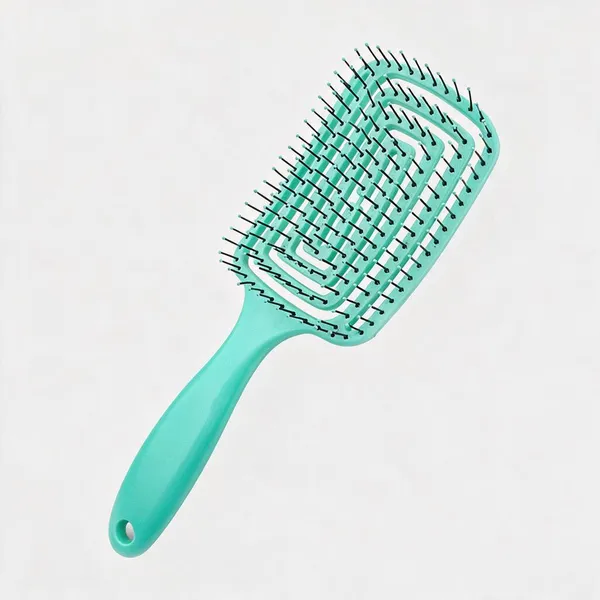 Cevonix_Sea_Green_Curved_Vented_Detangling_Hair_Brush