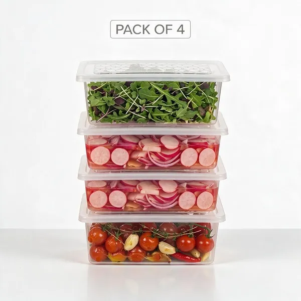 Polypropylene_Transparent_Vegetable_Storage_Box_With_Drain_Basket_Pack_Of_4