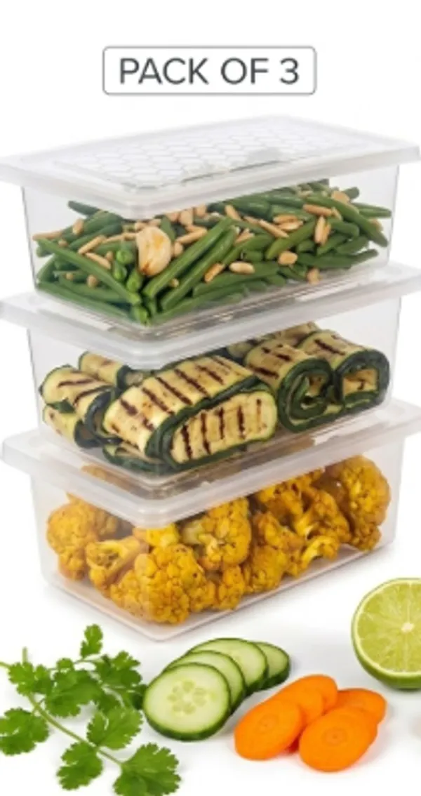 Polypropylene_Transparent_Vegetable_Storage_Box_With_Drain_Basket_Pack_Of_3