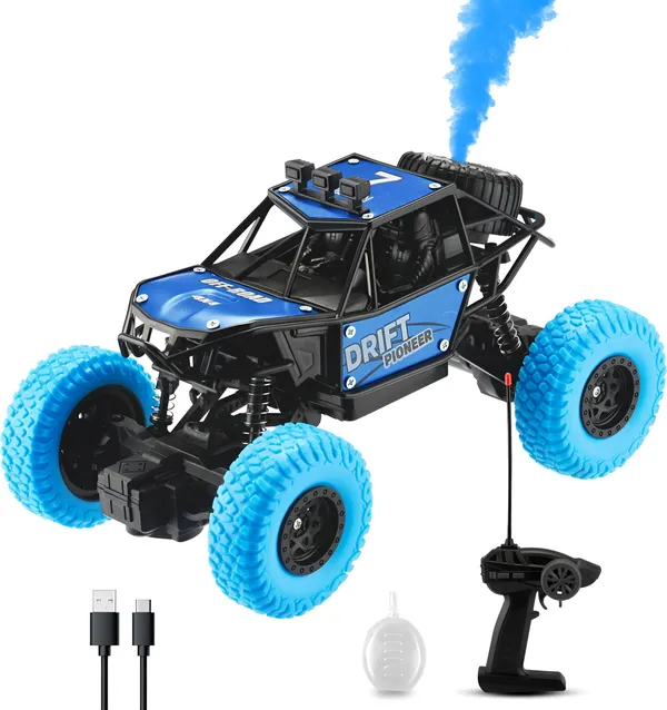 Vcares_Rechargeable_RC_4x4_Off-Road_Rock_Crawler_with_Spray_Feature_Toy-B84_(Multicolor)