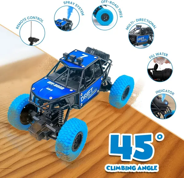 Vcares_Rechargeable_RC_4x4_Off-Road_Rock_Crawler_with_Spray_Feature_Toy-B84_(Multicolor)