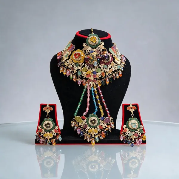 Multicolor_Copper_Brass_Pearl_Traditional_Necklace_Set_With_Earrings_For_Women