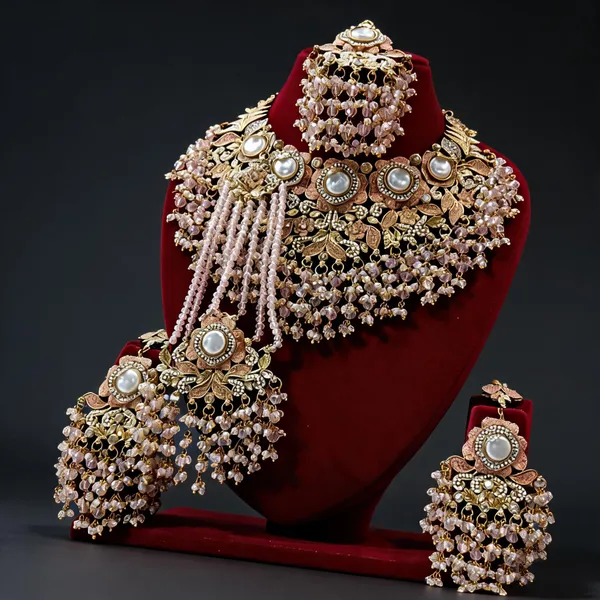 Gold_Tone_Copper_Brass_Pearl_Kundan_Bridal_Necklace_Set_For_Women