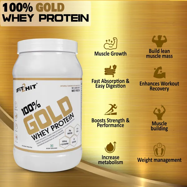 100_Gold_Whey_Protein_24G_Protein_With_6_5G_Bcaa_500Mg_L_Glutamine_Whey_Isolate_Concentrate_Blend_For_Muscle_Gain_Strength_Recovery_Chocolate_Flavour_1Kg