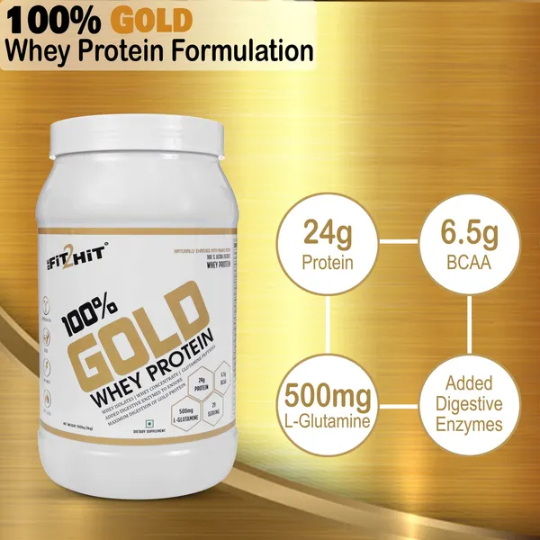 100_Gold_Whey_Protein_24G_Protein_With_6_5G_Bcaa_500Mg_L_Glutamine_Whey_Isolate_Concentrate_Blend_For_Muscle_Gain_Strength_Recovery_Chocolate_Flavour_1Kg