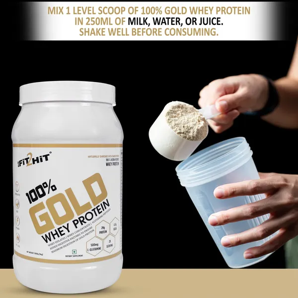 100_Gold_Whey_Protein_24G_Protein_With_6_5G_Bcaa_500Mg_L_Glutamine_Whey_Isolate_Concentrate_Blend_For_Muscle_Gain_Strength_Recovery_Chocolate_Flavour_1Kg